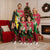 Saint Kitts and Nevis Christmas Pajama Set with Red Green Black Xmas Monkey Gift and Coat of Arms - Wonder Print Shop