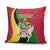 Saint Kitts and Nevis Christmas Pillow Cover with Red Green Black Xmas Monkey Gift and Coat of Arms - Wonder Print Shop