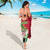 Saint Kitts and Nevis Christmas Sarong with Red Green Black Xmas Monkey Gift and Coat of Arms - Wonder Print Shop