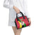 Saint Kitts and Nevis Christmas Shoulder Handbag with Red Green Black Xmas Monkey Gift and Coat of Arms - Wonder Print Shop