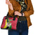 Saint Kitts and Nevis Christmas Shoulder Handbag with Red Green Black Xmas Monkey Gift and Coat of Arms - Wonder Print Shop