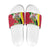 Saint Kitts and Nevis Christmas Slide Sandals with Red Green Black Xmas Monkey Gift and Coat of Arms - Wonder Print Shop