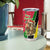 Saint Kitts and Nevis Christmas Tumbler Cup with Red Green Black Xmas Monkey Gift and Coat of Arms - Wonder Print Shop