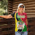Saint Kitts and Nevis Christmas Women Polo Shirt with Red Green Black Xmas Monkey Gift and Coat of Arms - Wonder Print Shop