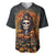 Halloween Skull Baseball Jersey Pumpkin-Themed - Wonder Print Shop