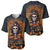 Halloween Skull Baseball Jersey Pumpkin-Themed - Wonder Print Shop