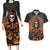 Halloween Skull Couples Matching Long Sleeve Bodycon Dress and Hawaiian Shirt Pumpkin-Themed - Wonder Print Shop