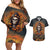 Halloween Skull Couples Matching Off Shoulder Short Dress and Hawaiian Shirt Pumpkin-Themed - Wonder Print Shop