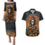 Halloween Skull Couples Matching Puletasi Dress and Hawaiian Shirt Pumpkin-Themed - Wonder Print Shop
