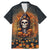Halloween Skull Family Matching Mermaid Dress and Hawaiian Shirt Pumpkin-Themed - Wonder Print Shop