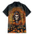 Halloween Skull Family Matching Mermaid Dress and Hawaiian Shirt Pumpkin-Themed - Wonder Print Shop