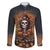 Halloween Skull Family Matching Off Shoulder Maxi Dress and Hawaiian Shirt Pumpkin-Themed - Wonder Print Shop