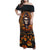 Halloween Skull Family Matching Off Shoulder Maxi Dress and Hawaiian Shirt Pumpkin-Themed - Wonder Print Shop
