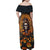 Halloween Skull Family Matching Off Shoulder Maxi Dress and Hawaiian Shirt Pumpkin-Themed - Wonder Print Shop