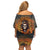Halloween Skull Family Matching Off Shoulder Short Dress and Hawaiian Shirt Pumpkin-Themed - Wonder Print Shop