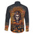 Halloween Skull Family Matching Short Sleeve Bodycon Dress and Hawaiian Shirt Pumpkin-Themed - Wonder Print Shop
