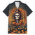 Halloween Skull Family Matching Summer Maxi Dress and Hawaiian Shirt Pumpkin-Themed - Wonder Print Shop