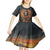 Halloween Skull Kid Short Sleeve Dress Pumpkin-Themed - Wonder Print Shop