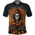 Halloween Skull Polo Shirt Pumpkin-Themed - Wonder Print Shop