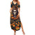 Halloween Skull Summer Maxi Dress Pumpkin-Themed - Wonder Print Shop