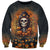 Halloween Skull Sweatshirt Pumpkin-Themed - Wonder Print Shop