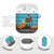 Afghanistan Christmas AirPods Case with Santa on Flying Carpet Mosque Camels and Desert Sunset Design - Wonder Print Shop