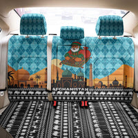Afghanistan Christmas Back Car Seat Cover with Santa on Flying Carpet Mosque Camels and Desert Sunset Design - Wonder Print Shop