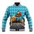 Afghanistan Christmas Baseball Jacket with Santa on Flying Carpet Mosque Camels and Desert Sunset Design - Wonder Print Shop