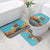 Afghanistan Christmas Bathroom Set with Santa on Flying Carpet Mosque Camels and Desert Sunset Design - Wonder Print Shop