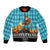 Afghanistan Christmas Bomber Jacket with Santa on Flying Carpet Mosque Camels and Desert Sunset Design - Wonder Print Shop