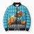 Afghanistan Christmas Bomber Puffer Jacket with Santa on Flying Carpet Mosque Camels and Desert Sunset Design - Wonder Print Shop