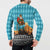 Afghanistan Christmas Button Sweatshirt with Santa on Flying Carpet Mosque Camels and Desert Sunset Design - Wonder Print Shop