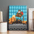 Afghanistan Christmas Canvas Wall Art with Santa on Flying Carpet Mosque Camels and Desert Sunset Design - Wonder Print Shop