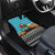 Afghanistan Christmas Car Mats with Santa on Flying Carpet Mosque Camels and Desert Sunset Design - Wonder Print Shop