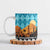 Afghanistan Christmas Ceramic Mug with Santa on Flying Carpet Mosque Camels and Desert Sunset Design - Wonder Print Shop