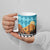 Afghanistan Christmas Ceramic Mug with Santa on Flying Carpet Mosque Camels and Desert Sunset Design - Wonder Print Shop