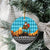 Afghanistan Christmas Ceramic Ornament with Santa on Flying Carpet Mosque Camels and Desert Sunset Design - Wonder Print Shop