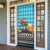 Afghanistan Christmas Door Cover with Santa on Flying Carpet Mosque Camels and Desert Sunset Design - Wonder Print Shop