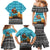 Afghanistan Christmas Family Matching Mermaid Dress and Hawaiian Shirt with Santa on Flying Carpet Mosque Camels and Desert Sunset Design - Wonder Print Shop