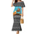 Afghanistan Christmas Family Matching Mermaid Dress and Hawaiian Shirt with Santa on Flying Carpet Mosque Camels and Desert Sunset Design - Wonder Print Shop