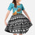 Afghanistan Christmas Family Matching Off The Shoulder Long Sleeve Dress and Hawaiian Shirt with Santa on Flying Carpet Mosque Camels and Desert Sunset Design - Wonder Print Shop