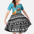Afghanistan Christmas Family Matching Off Shoulder Maxi Dress and Hawaiian Shirt with Santa on Flying Carpet Mosque Camels and Desert Sunset Design - Wonder Print Shop