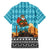 Afghanistan Christmas Family Matching Off Shoulder Maxi Dress and Hawaiian Shirt with Santa on Flying Carpet Mosque Camels and Desert Sunset Design - Wonder Print Shop