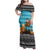 Afghanistan Christmas Family Matching Off Shoulder Maxi Dress and Hawaiian Shirt with Santa on Flying Carpet Mosque Camels and Desert Sunset Design - Wonder Print Shop