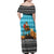 Afghanistan Christmas Family Matching Off Shoulder Maxi Dress and Hawaiian Shirt with Santa on Flying Carpet Mosque Camels and Desert Sunset Design - Wonder Print Shop