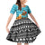 Afghanistan Christmas Family Matching Off Shoulder Short Dress and Hawaiian Shirt with Santa on Flying Carpet Mosque Camels and Desert Sunset Design - Wonder Print Shop