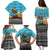 Afghanistan Christmas Family Matching Puletasi and Hawaiian Shirt with Santa on Flying Carpet Mosque Camels and Desert Sunset Design - Wonder Print Shop