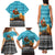 Afghanistan Christmas Family Matching Tank Maxi Dress and Hawaiian Shirt with Santa on Flying Carpet Mosque Camels and Desert Sunset Design - Wonder Print Shop