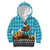 Afghanistan Christmas Kid Hoodie with Santa on Flying Carpet Mosque Camels and Desert Sunset Design - Wonder Print Shop