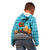 Afghanistan Christmas Kid Hoodie with Santa on Flying Carpet Mosque Camels and Desert Sunset Design - Wonder Print Shop